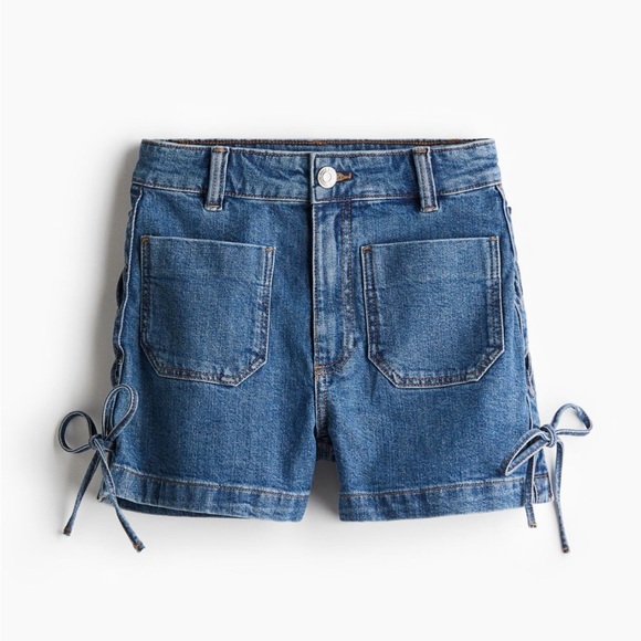 H&M Denim Shorts With Lacing Size 4 - Picture 3 of 10